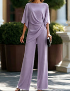 Lorna | Draped Waist Two Piece Set