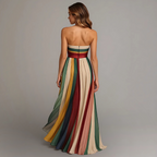 Valerie | Pleated Strapless Maxi Dress