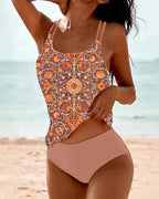 Madeleine™ | Vintage Floral Print Tankini Set