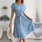 Marilyn | Floral Pleated Midi Dress