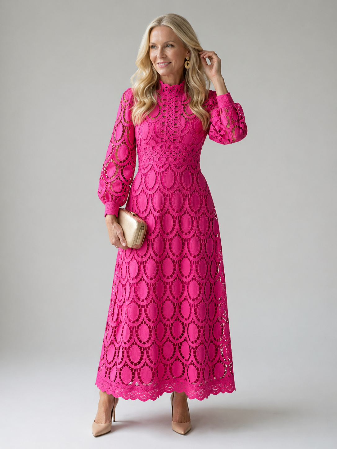 Rose | Lace Midi Dress