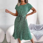 Marilyn | Floral Pleated Midi Dress
