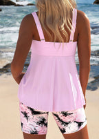 Edith™ | Cross-Body Tankini with Floral Shorts