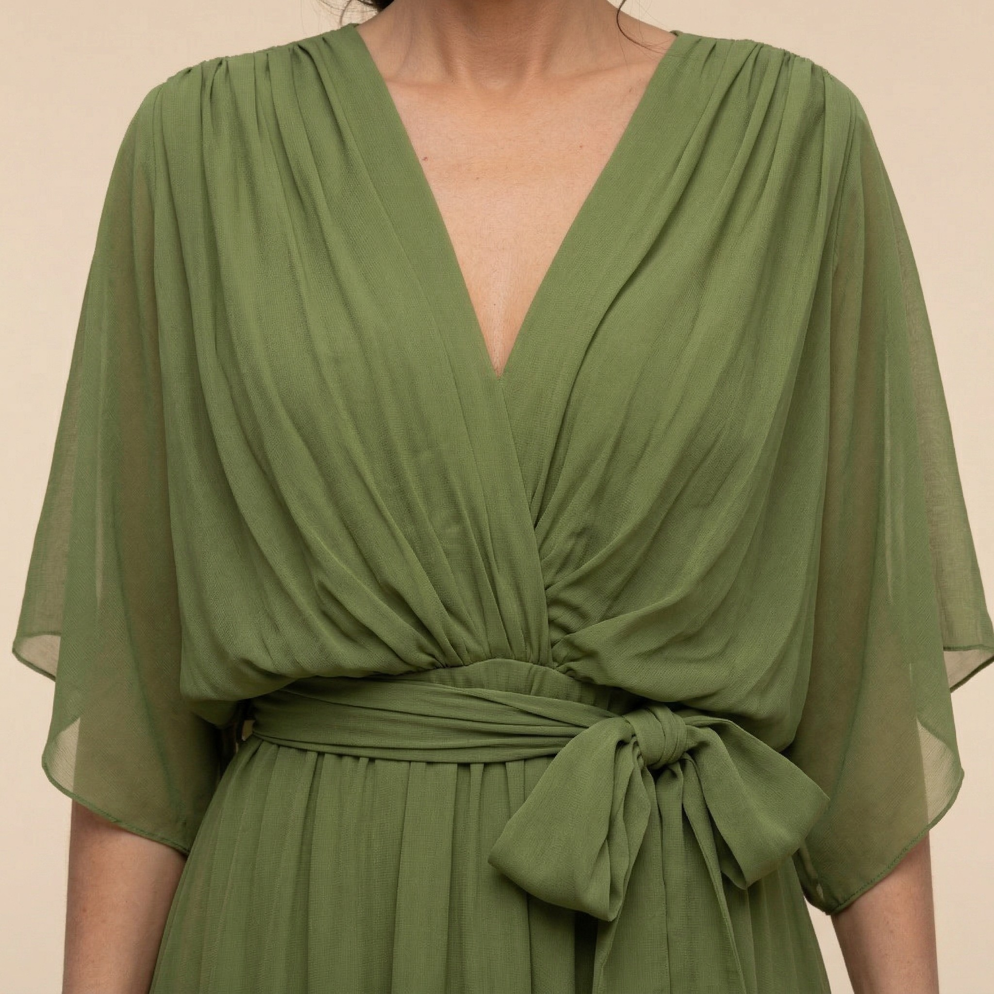 SORENA | ELEGANT V-NECK MAXI DRESS