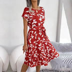 Marilyn | Floral Pleated Midi Dress