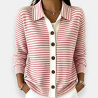 NOLA | CLASSIC STRIPED BUTTON CARDIGAN