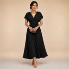 The Amelia Wrap Midi Dress – Timeless Elegance with a Flattering Feminine Fit