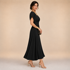 The Amelia Wrap Midi Dress – Timeless Elegance with a Flattering Feminine Fit