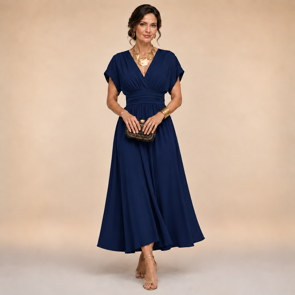 The Amelia Wrap Midi Dress – Timeless Elegance with a Flattering Feminine Fit