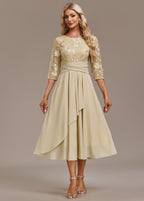 Lorraine | Navy Lace Midi Dress