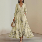 Elaine | Elegant Pleated Maxi Dress