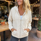 Cordavelle | Women’s Zip-Front Textured Summer Jacket