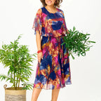 BARBARA | COMFORTABLE PLUS SIZE CHIFFON DRESS
