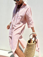 Anne | Classic Striped Shirt Dress