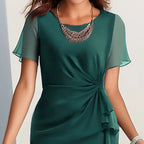 Arletta - Soft-Touch Gathered-Waist Dress